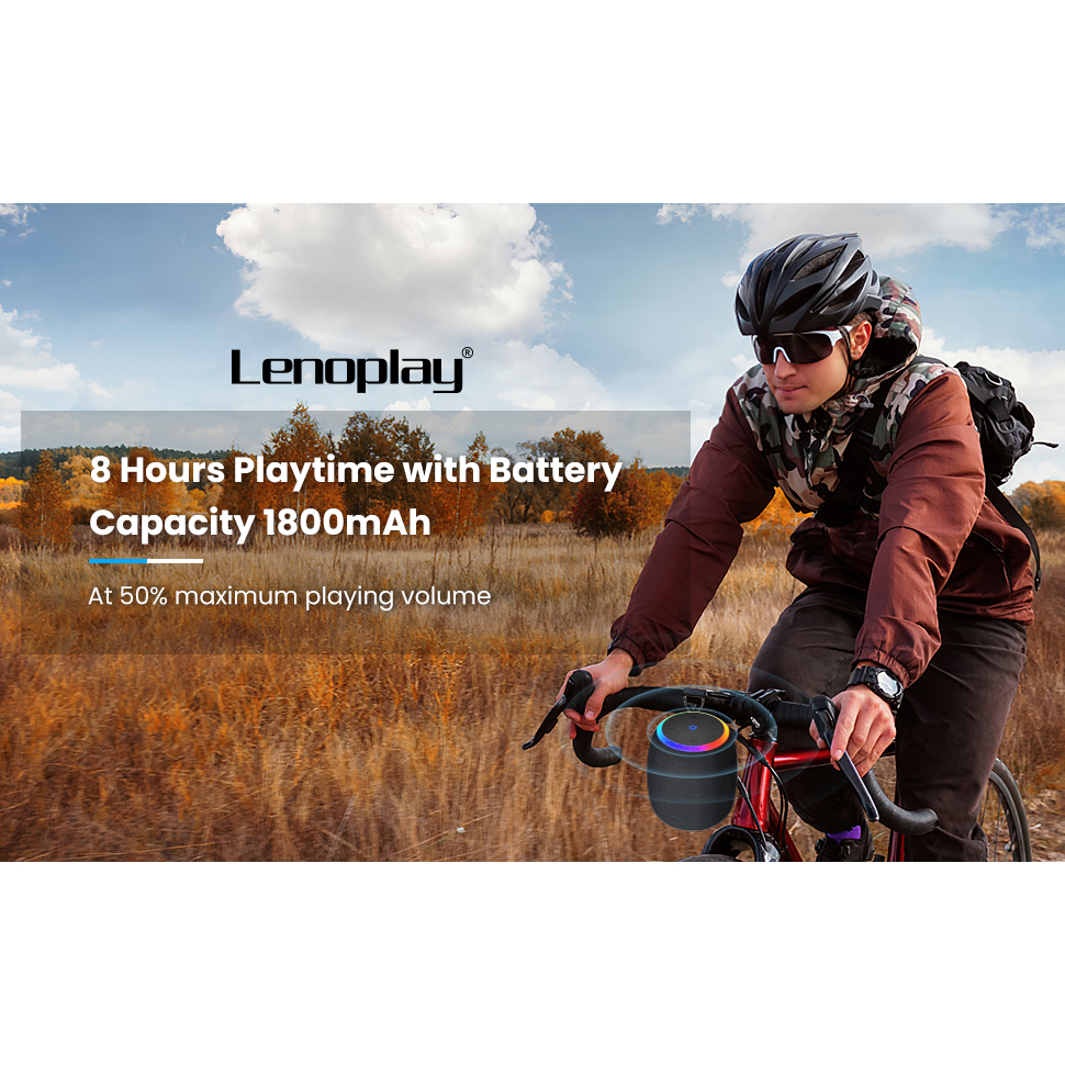 Loa LenoPlay TR5| Loa nghe nhạc Bluetooth Công suất 15W, Pin 1800mAh, Kháng nước - Chính hãng, Bảo hành 12Th - OBIBI