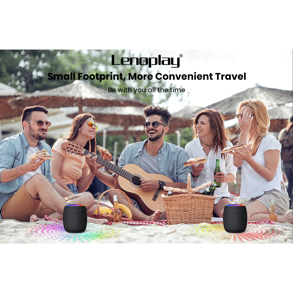 Loa LenoPlay TR5| Loa nghe nhạc Bluetooth Công suất 15W, Pin 1800mAh, Kháng nước - Chính hãng, Bảo hành 12Th - OBIBI