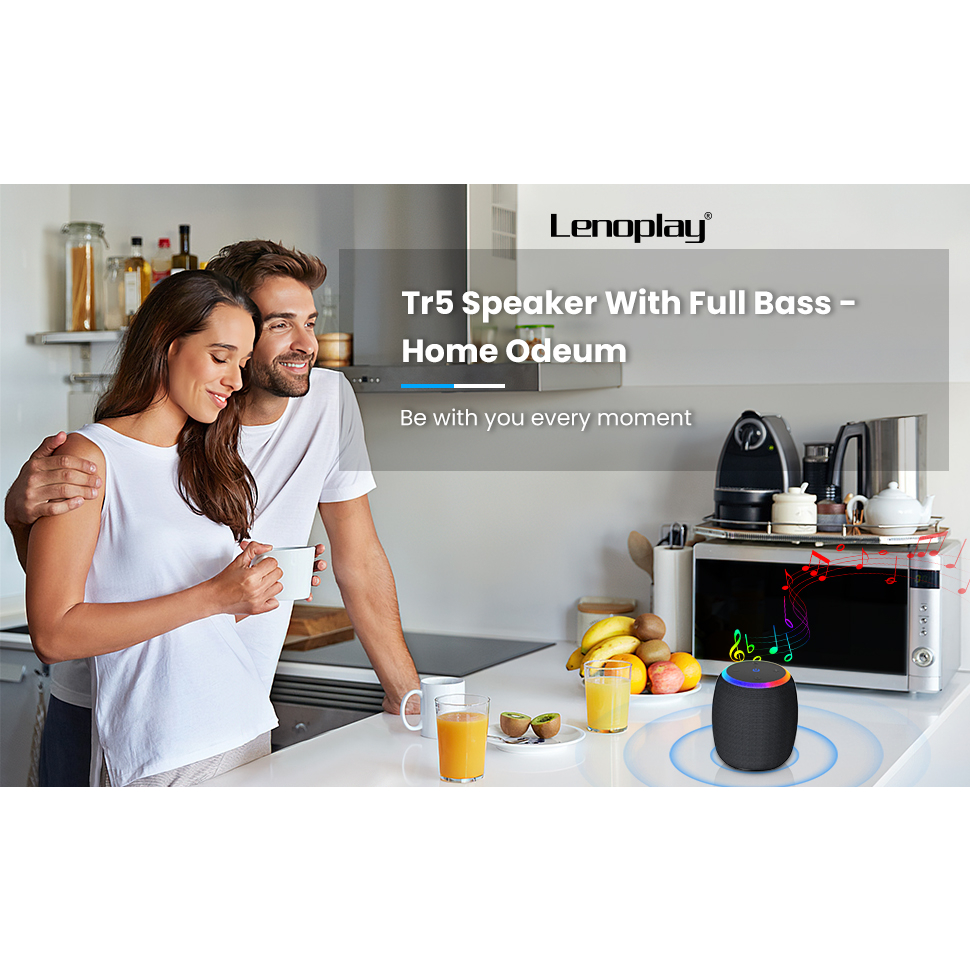 Loa LenoPlay TR5| Loa nghe nhạc Bluetooth Công suất 15W, Pin 1800mAh, Kháng nước - Chính hãng, Bảo hành 12Th - OBIBI