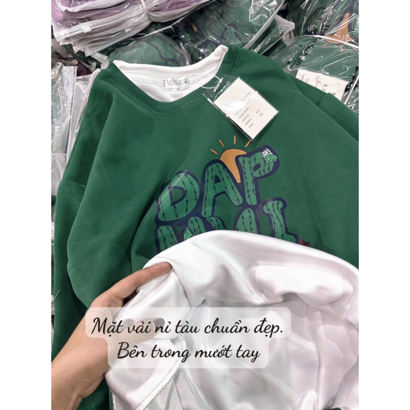 ÁO NỈ DÀY 2 MÀU HÀNG QC