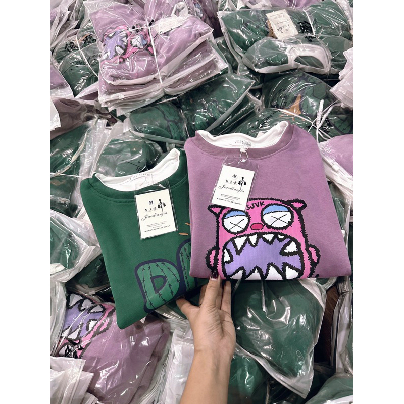 ÁO NỈ DÀY 2 MÀU HÀNG QC