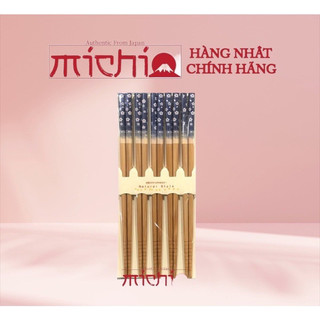 Bộ 5 đũa mẫu hoa xanh