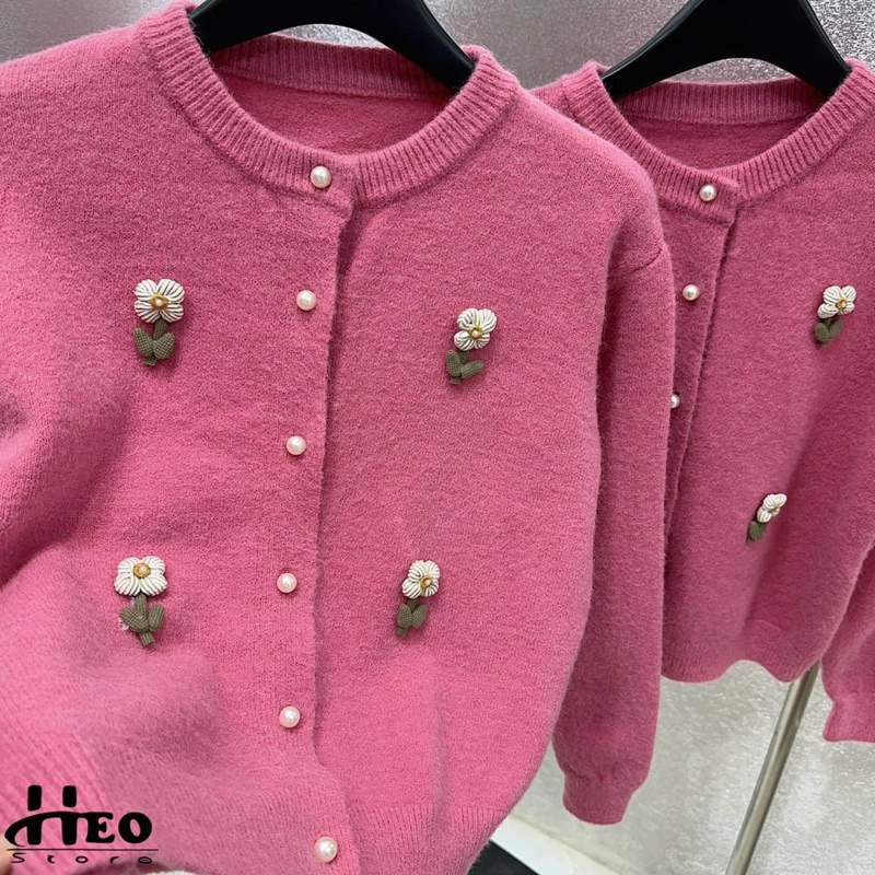 ÁO LEN CADIGAN ĐÍNH NƠ