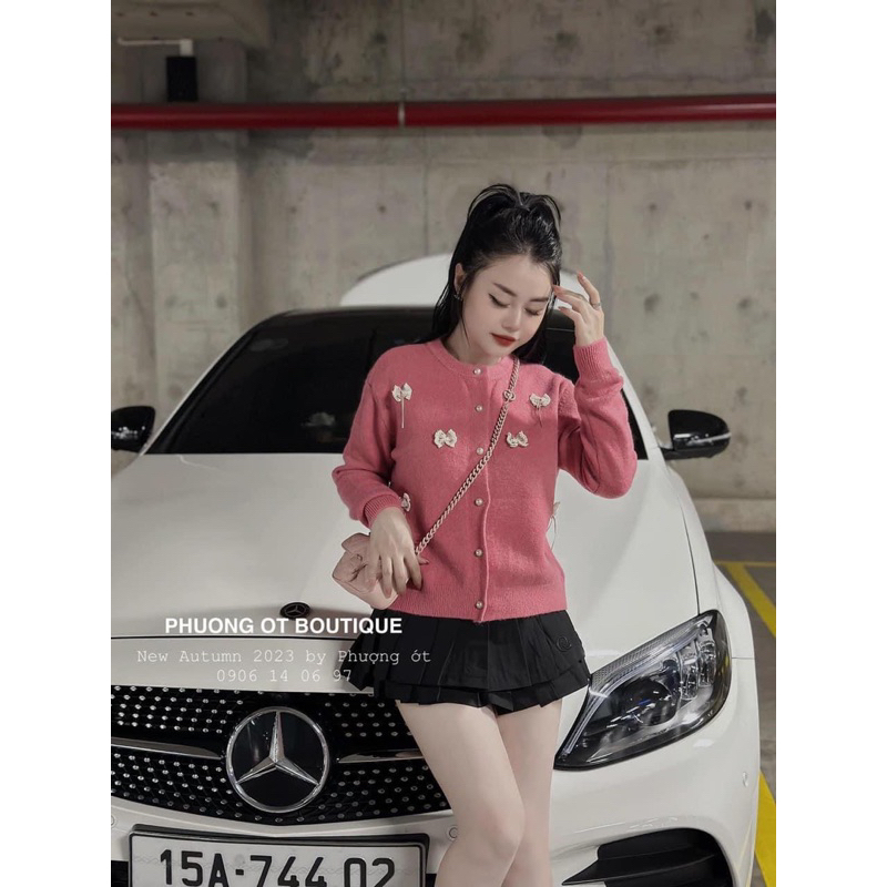 ÁO LEN CADIGAN ĐÍNH NƠ