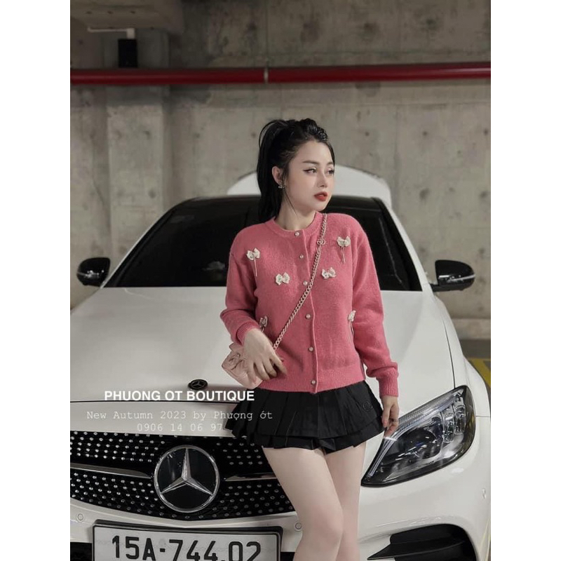 ÁO LEN CADIGAN ĐÍNH NƠ