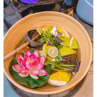 Chậu ngâm chân spa, chậu tre ngâm chân masage đông y, chậu 30cm