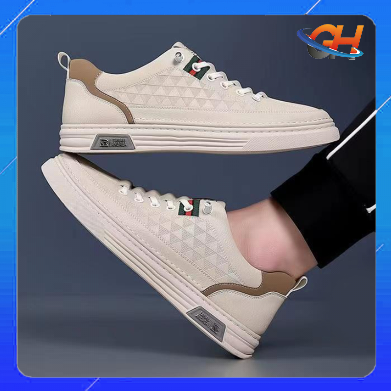 Giày Sneaker Nam Phong Cách Trẻ Trung, Da Mềm, Kiểu Dáng Thời Trang Phong Cách Đủ Size Từ 39 > 44