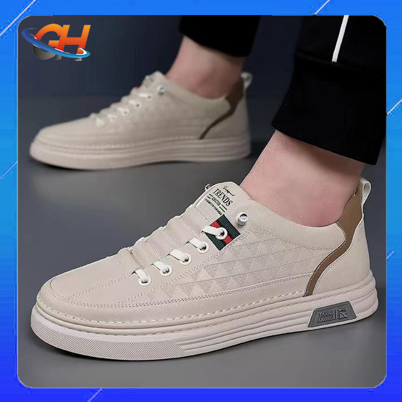 Giày Sneaker Nam Phong Cách Trẻ Trung, Da Mềm, Kiểu Dáng Thời Trang Phong Cách Đủ Size Từ 39 > 44