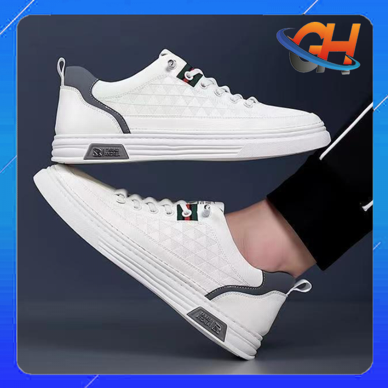 Giày Sneaker Nam Phong Cách Trẻ Trung, Da Mềm, Kiểu Dáng Thời Trang Phong Cách Đủ Size Từ 39 > 44