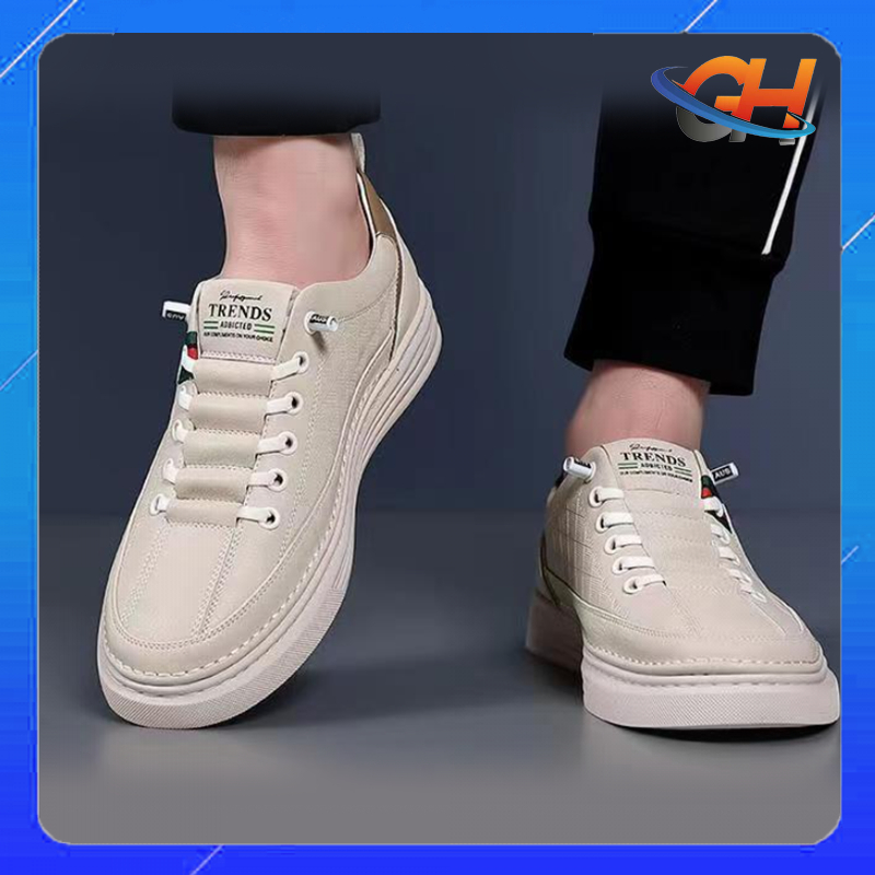 Giày Sneaker Nam Phong Cách Trẻ Trung, Da Mềm, Kiểu Dáng Thời Trang Phong Cách Đủ Size Từ 39 > 44