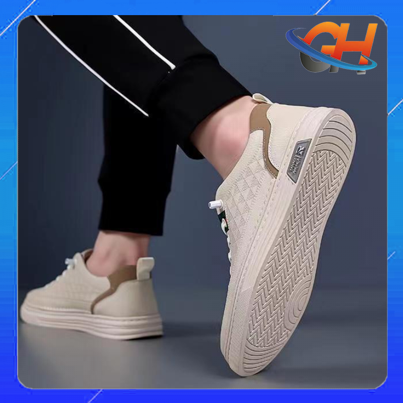 Giày Sneaker Nam Phong Cách Trẻ Trung, Da Mềm, Kiểu Dáng Thời Trang Phong Cách Đủ Size Từ 39 > 44