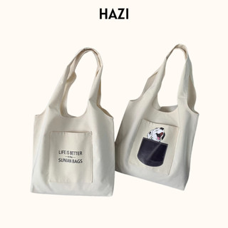 Túi tote túi vải canvas phong cách thời trang hàn quốc đi học đi học đị chơi giá rẻ