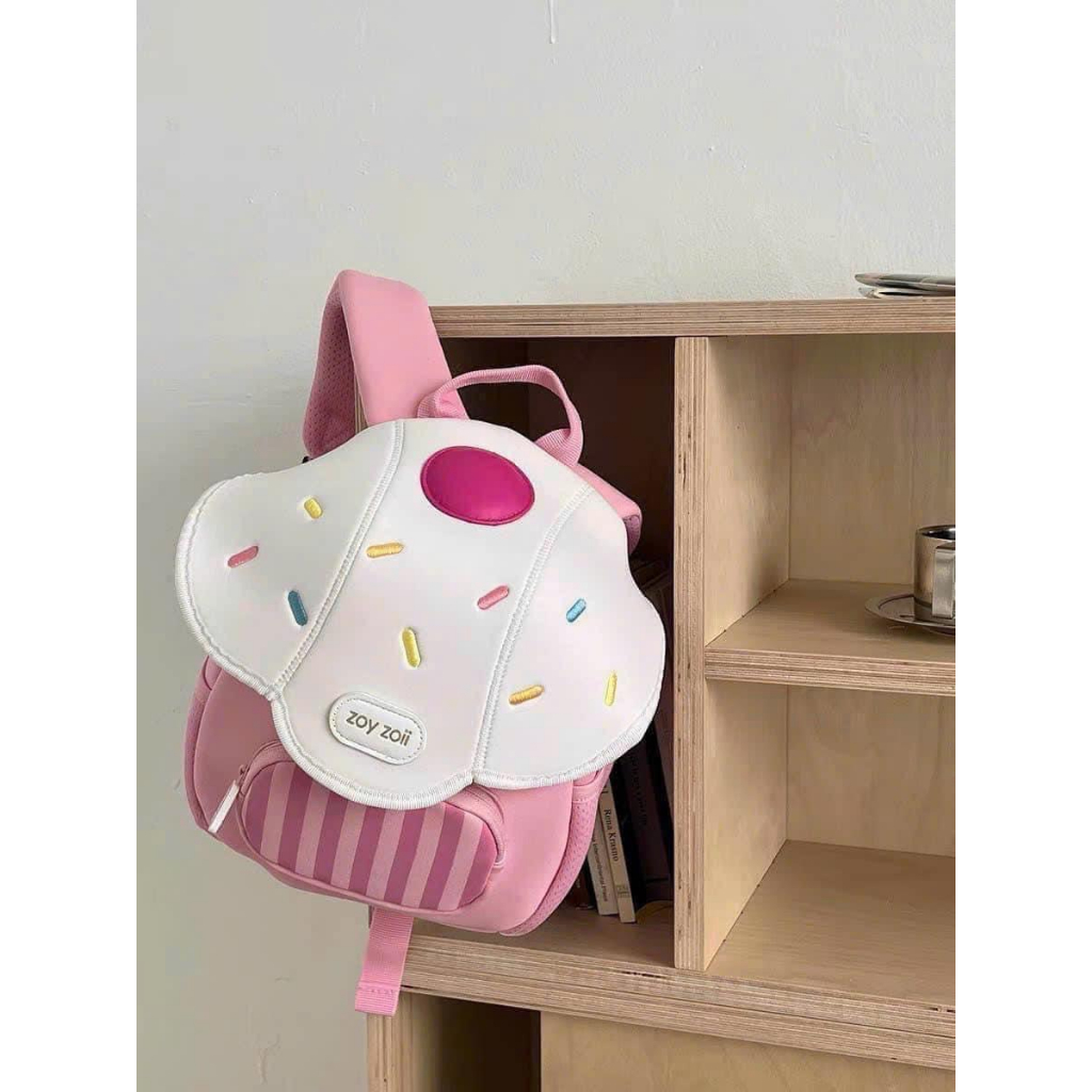 Balo đi học hình nấm cho bé gái dễ thương