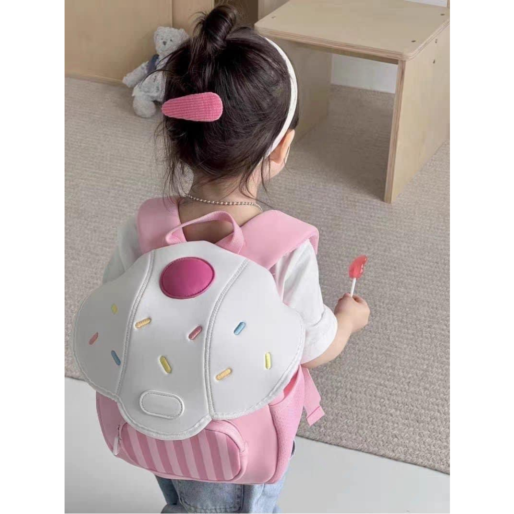 Balo đi học hình nấm cho bé gái dễ thương