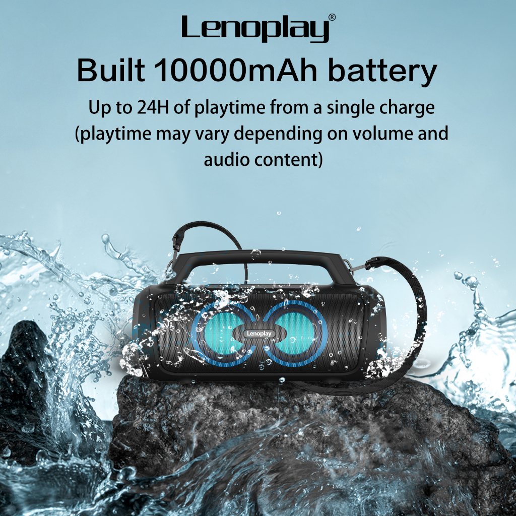Loa Lenoplay T416 PRO Kèm Mic Hát Karaoke, Bluetooth 5.3 Công Suất 60W Max 120W Bass Mạnh, Dung Lượng Pin 10000 mAh