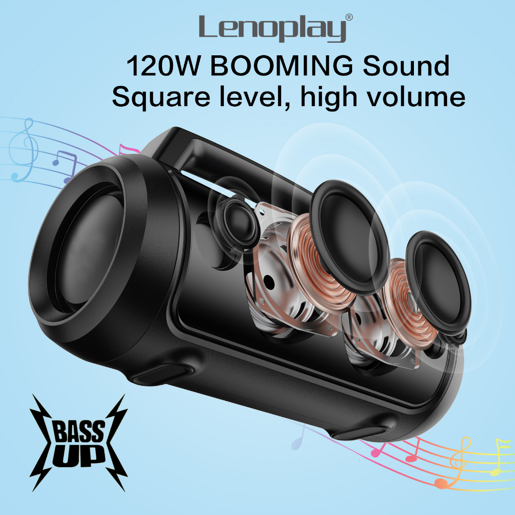 Loa Lenoplay T416 PRO Kèm Mic Hát Karaoke, Bluetooth 5.3 Công Suất 60W Max 120W Bass Mạnh, Dung Lượng Pin 10000 mAh