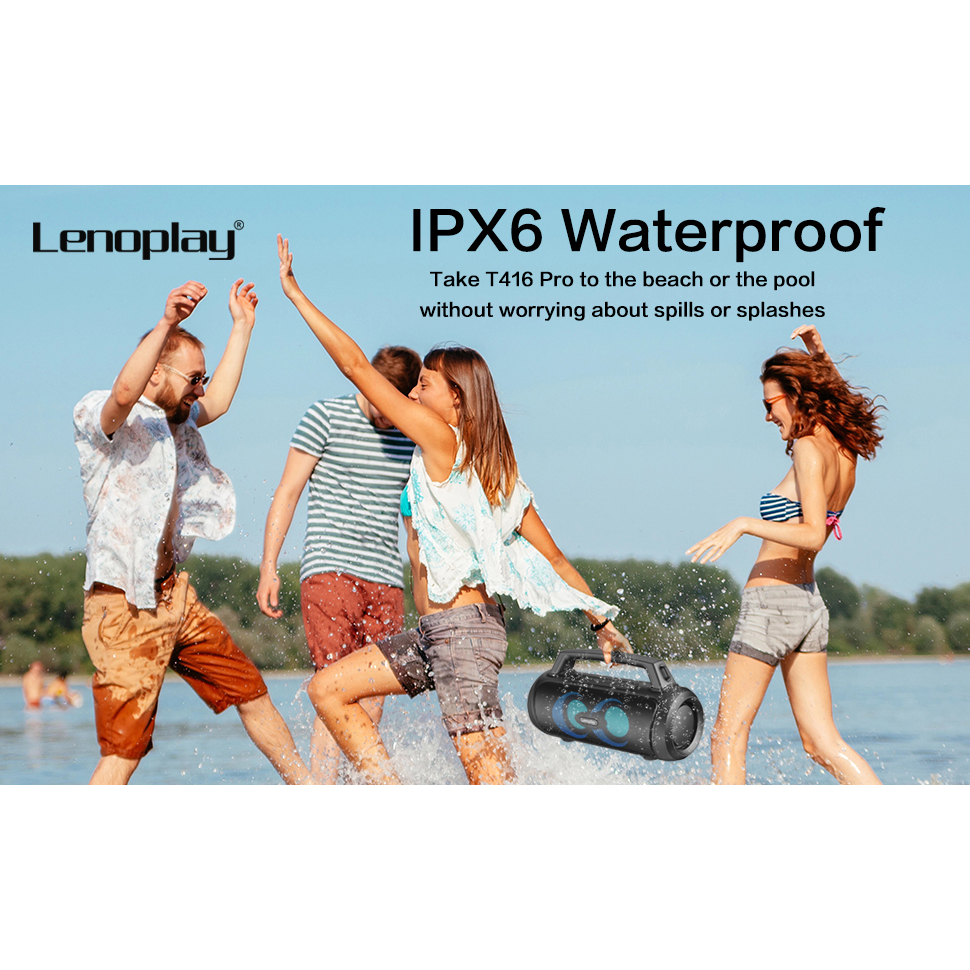 Loa Lenoplay T416 PRO Kèm Mic Hát Karaoke, Bluetooth 5.3 Công Suất 60W Max 120W Bass Mạnh, Dung Lượng Pin 10000 mAh