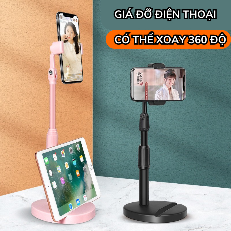 Giá Đỡ Điện Thoại, Đế Kê iPad J.A OFFICIAL Dài 38Cm Để Bàn Xem Phim, Chụp Hình Đa Năng Xoay 360 Độ Tiện Dụng