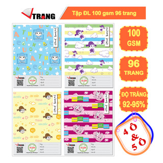 [LỐC 10 QUYỂN] TẬP ĐỊNH LƯỢNG 100GSM 96 TRANG CAO CẤP