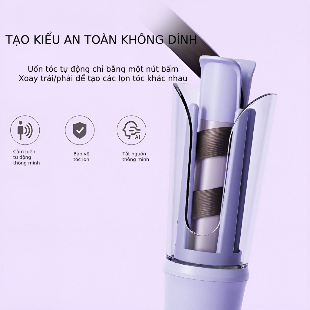 Máy uốn tóc tự động Yoroshiko hàng chính hãng cao cấp có ion âm bảo vệ tóc