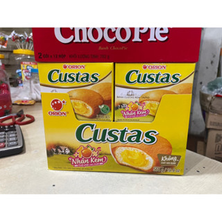 1 hộp bánh lễ nhỏ 2 cái chocopie hoặc custas hộp