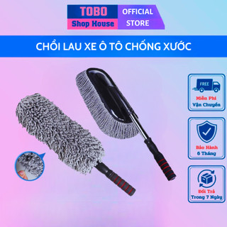 Chổi Sợi Dầu Phủi Bụi, Lau Xe Chuyên Dụng Cho Ô Tô - Cán Điều Chỉnh Được Độ Dài - BH 12 Tháng