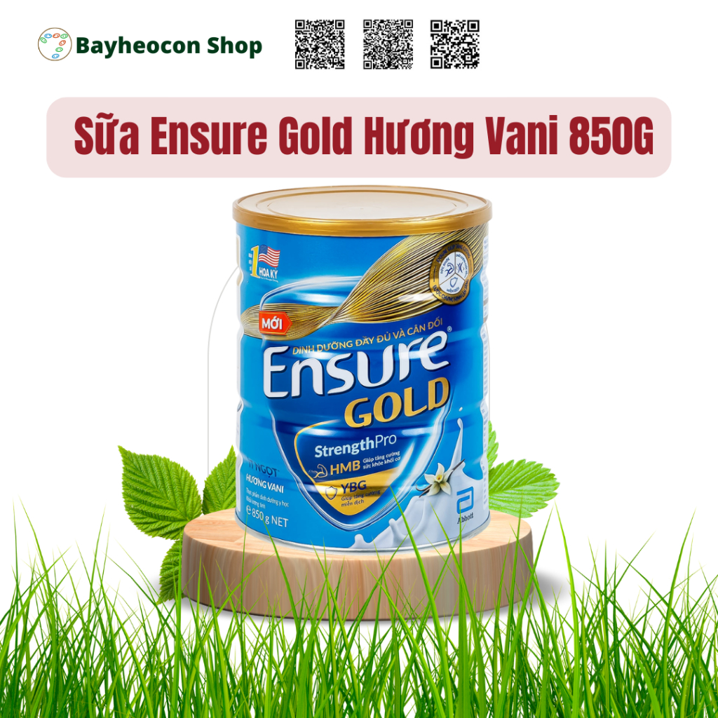 [Date 2025] Sữa Bột Abbott Ensure Gold Vani 850g