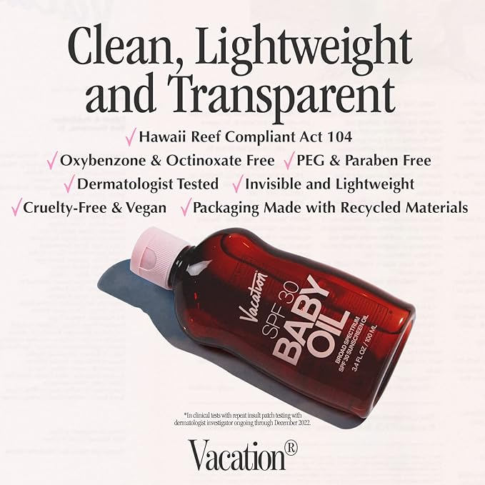 Dầu Phơi Nắng Da Nâu Tanning Oil SPF 30 Vacation Baby Oil Suncreen 100ML