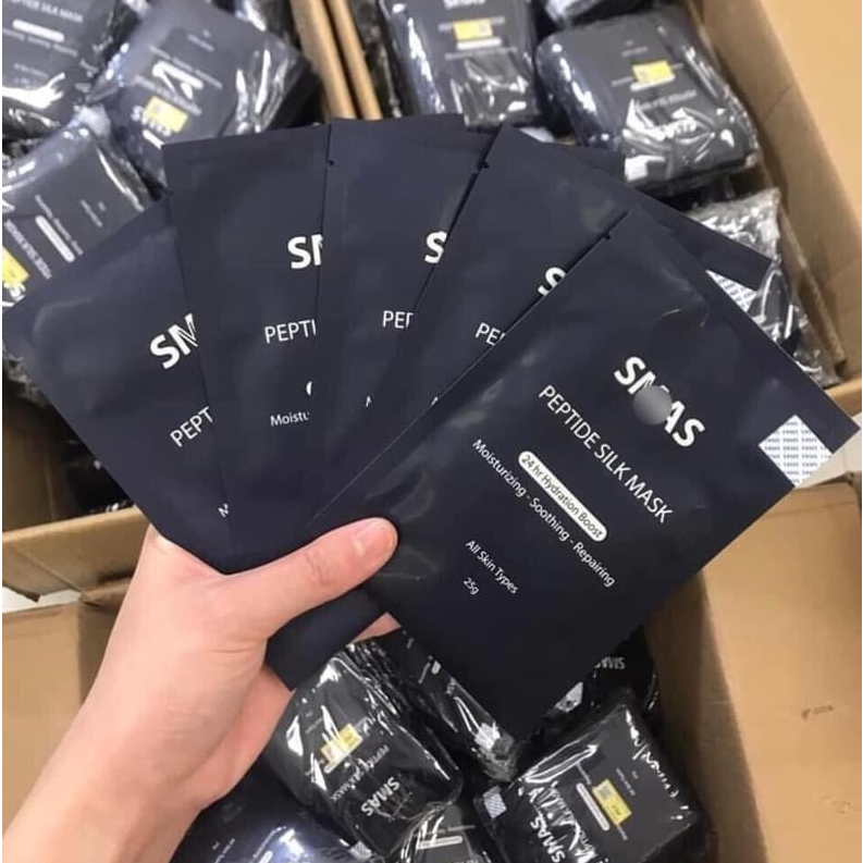 Mặt Nạ Smas Peptide Silk Mask cấp Ẩm Làm Dịu Da, Phục Hồi Da 25g