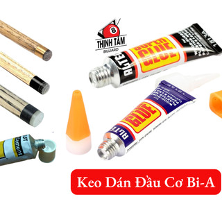 Keo dán đầu cơ bida, keo dán con chó, con voi vàng, kei super glue, dán đa năng, vá vải bàn bi-a