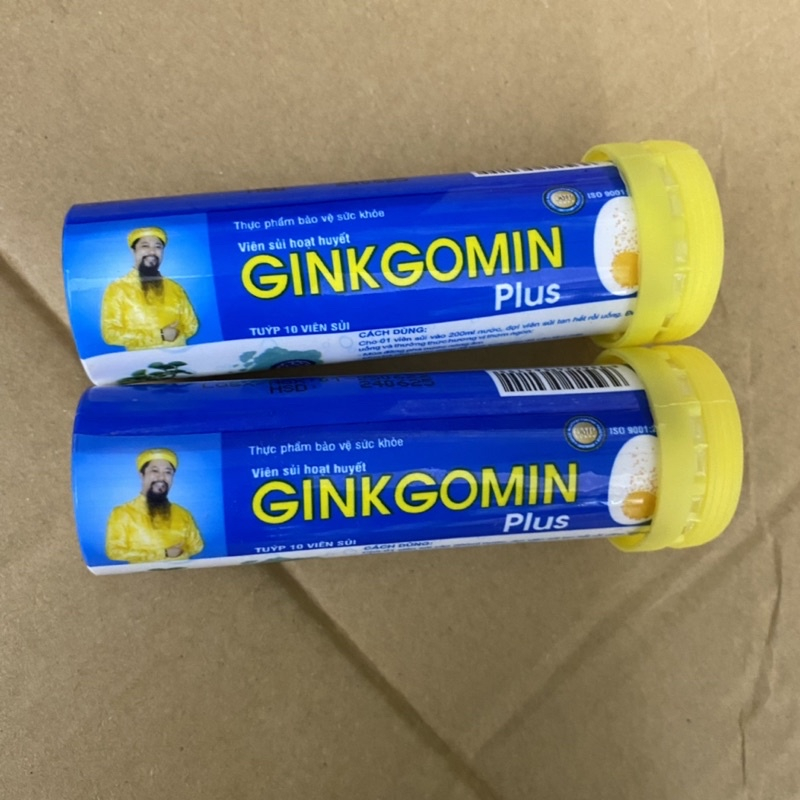 Viên uống Bổ não Ginkgomin plus dạng sủi tuýp 10 Viên