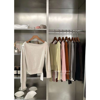Áo len cashmere lệch vai theo set FN 23790