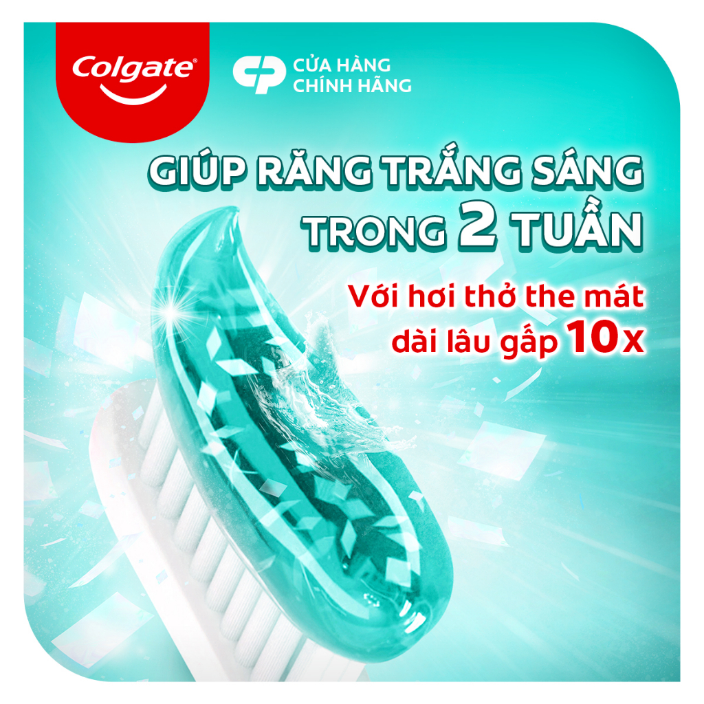 Bộ 2 Kem đánh răng Colgate MaxWhite tinh thể the mát, làm trắng răng trong 2 tuần