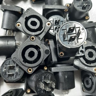 Jack cắm loa speakon cái vuông nhựa lỏi đồng