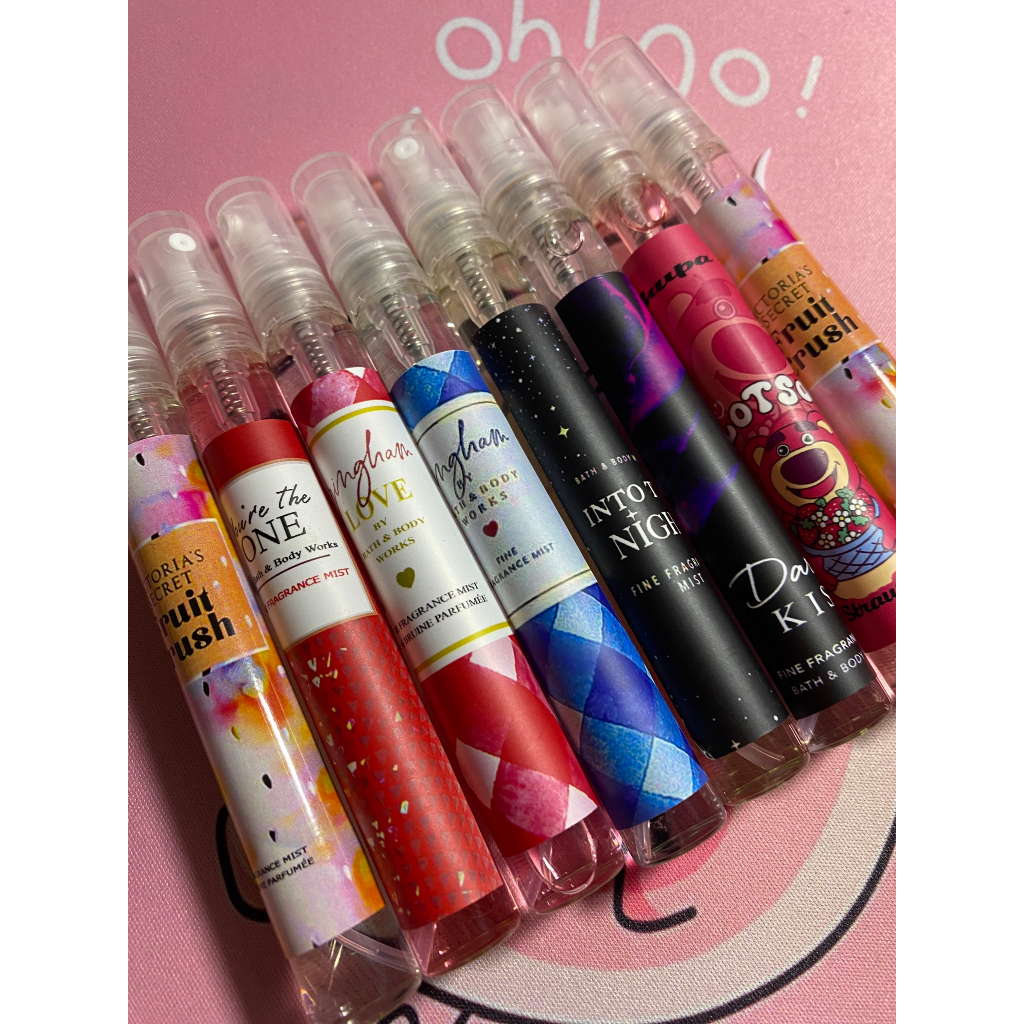 Xịt thơm Body Mist 10ml nhiều mùi nhỏ gọn tiện lợi