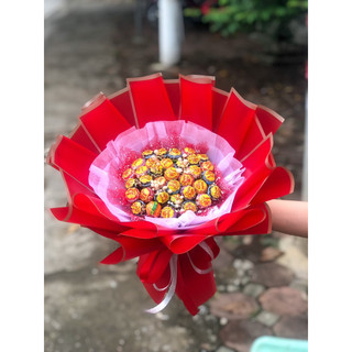 Bó hoa keo mút 30-35-40-50c mix hoa khô FG6622