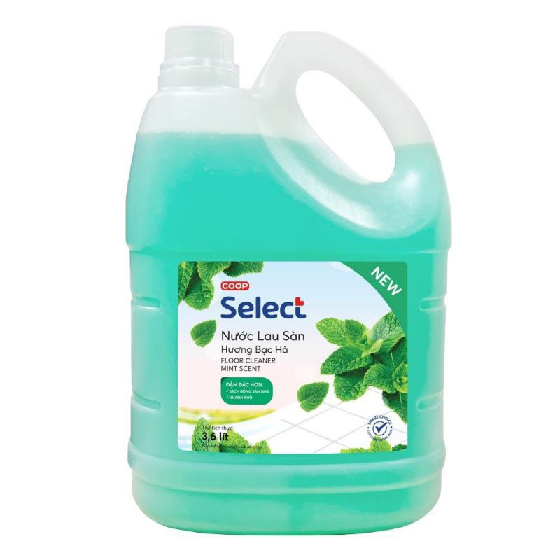 [DATE MỚI] Nước lau sàn Coop Select bạc hà 3.6L (LSC)