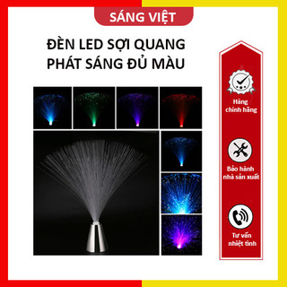 Đèn led sợi quang phát sáng đa màu/ Đèn ngủ sợi quang phát sáng xài pin