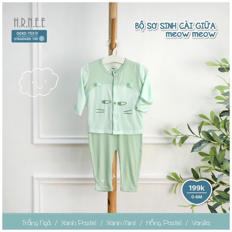 BỘ SƠ SINH CÀI GIỮA MEOW MEOW