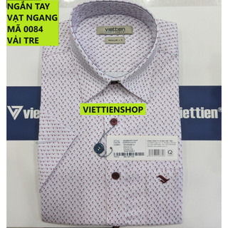 Áo sơ mi việt tiến ngắn tay vạt ngang vải tre