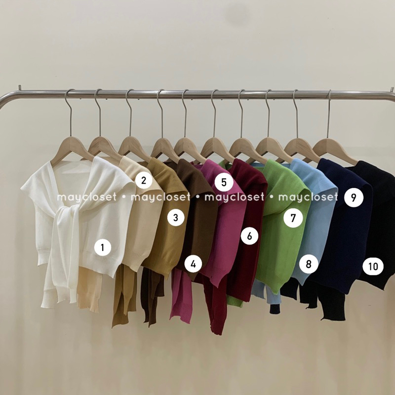 Khăn len mix đồ bảng 10 màu