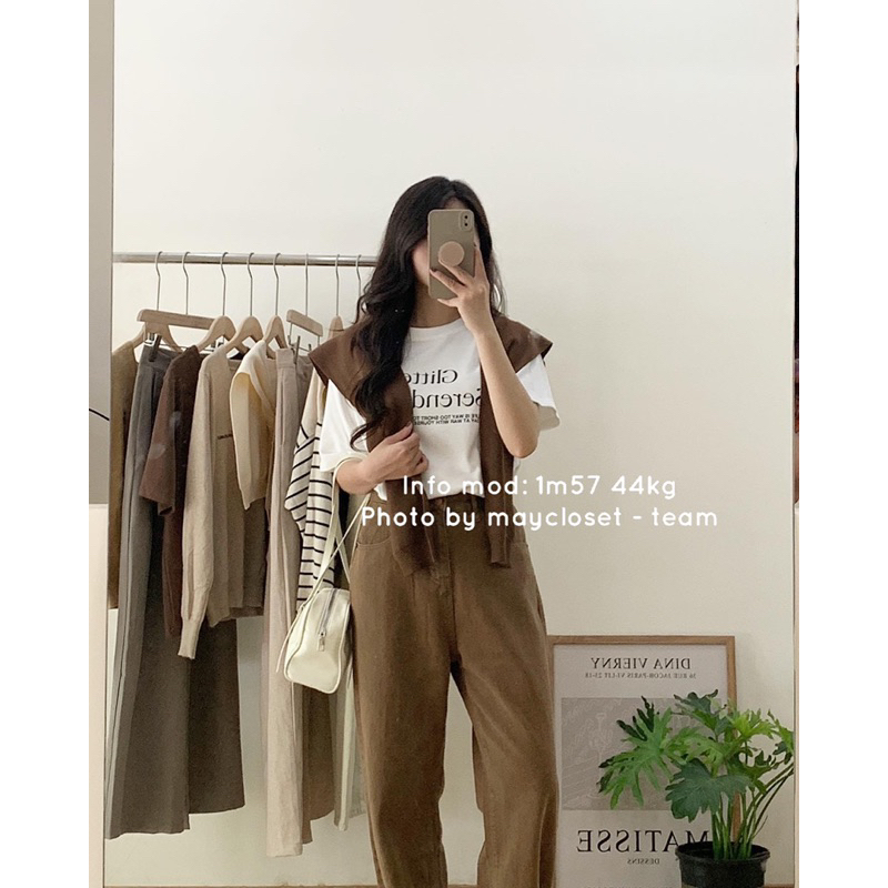 Áo phông chữ Glitter chất cotton nhung