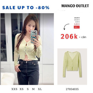 Áo Cadigan Len Dệt Kim Mango