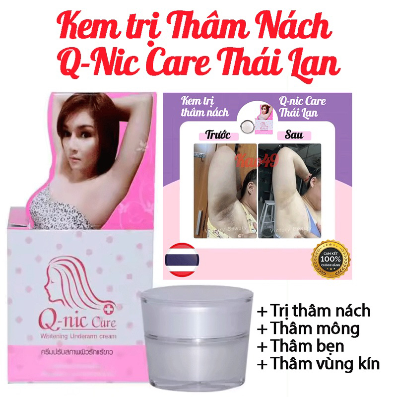 Kem làm sáng vùng nách Q-Nic Care Thái Lan. Hủ 8gr mẫu mới nhất