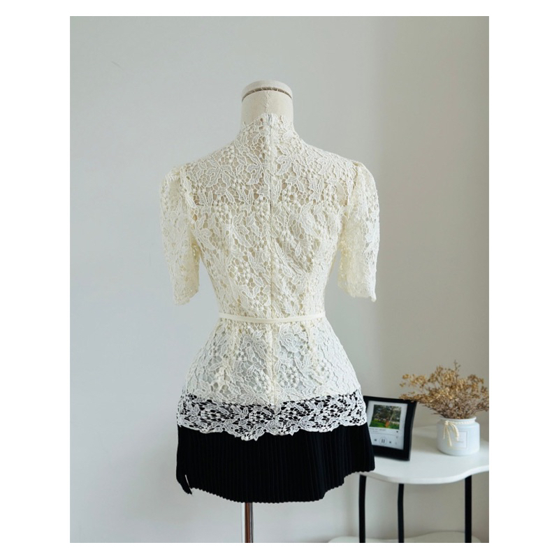 Áo ren lá nho hoa eo