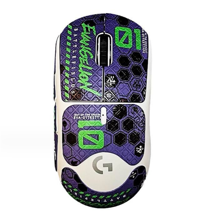 Tấm Dán Grip Tape Evangelion Battlefields Chống Trượt Cho Chuột Logitech GPW Sẵn Keo 3M - Hàng New