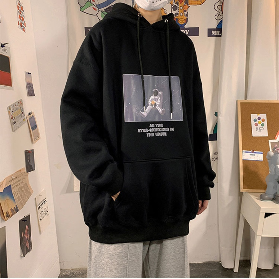 Áo Hoodie Form Rộng PHONG SHOP Phi Hành Gia Nỉ Bông Unisex Local Brand