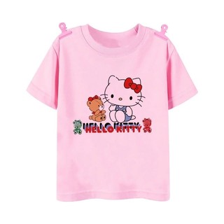 Áo thun cho bé gái. in hình Hello Kitty dễ thương