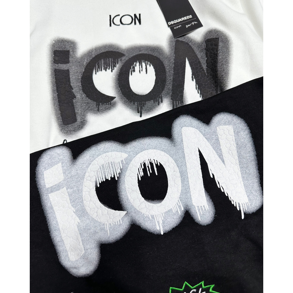 Áo nỉ nam DSQ hình in chữ sơn ICON siêu đẹp-Áo dài tay nam hình thêu sticker lá thu cực chất