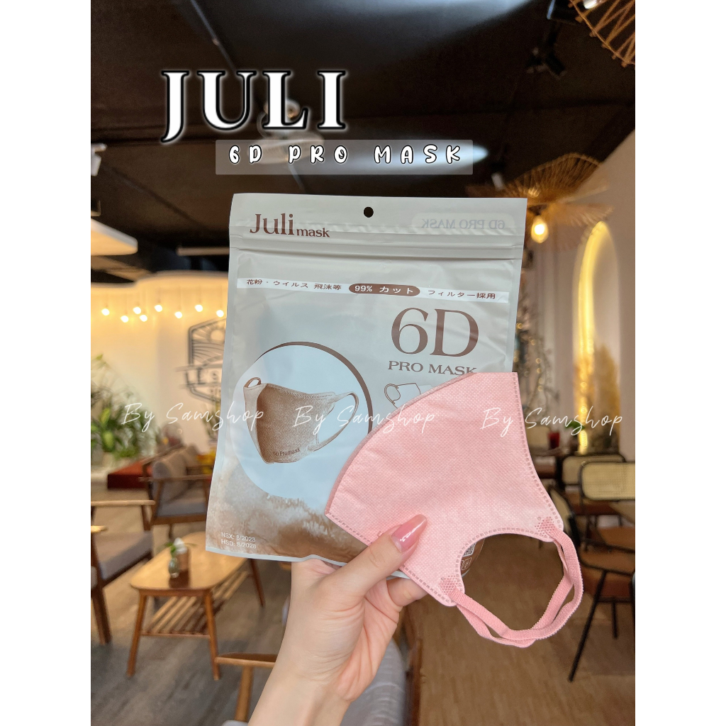 Combo 60 chiếc Khẩu trang 6D JULI Promask Mẫu Thời Trang Mới Cực Sang, Xịn, Mịn